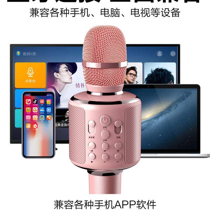 无线蓝牙麦克风话筒音响一体全民唱歌K歌家用掌上KTV儿童卡拉OK