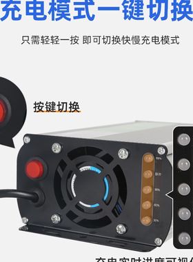 电动车电瓶快速充电器48伏20安60V20AH72v32自动断电智能通用快充