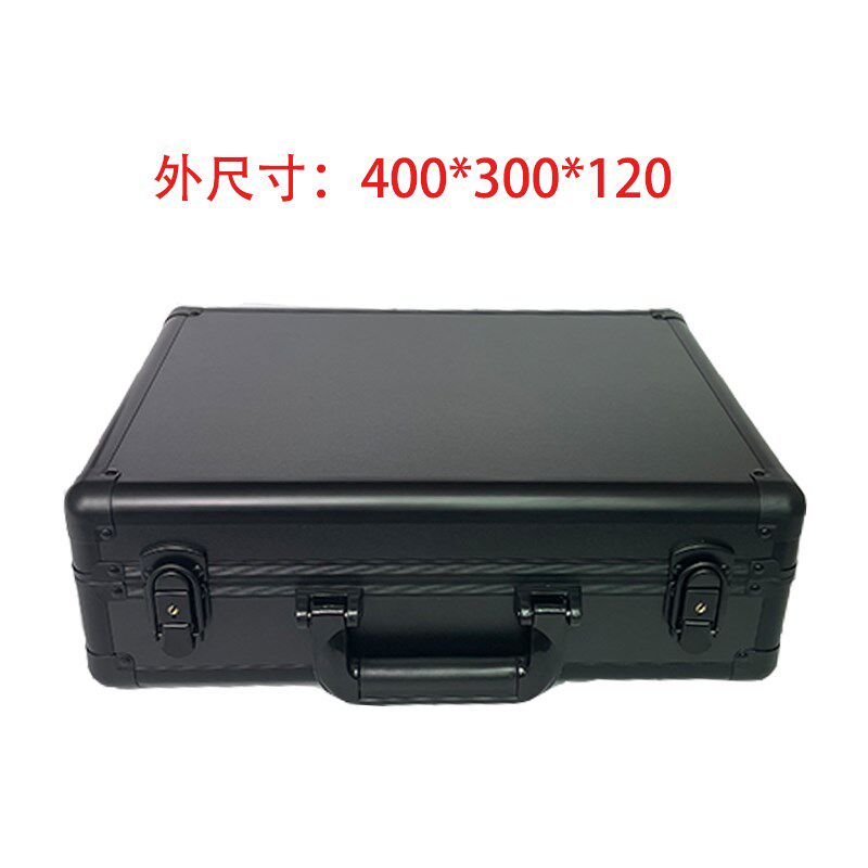 手提式小号样品箱铝合金工具箱五金展示箱话筒收纳箱仪器设备箱黑