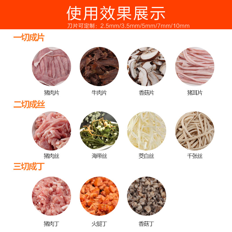 全球切肉机商用全自动不锈钢家用电动切肉片绞肉丁切片切丝切菜机
