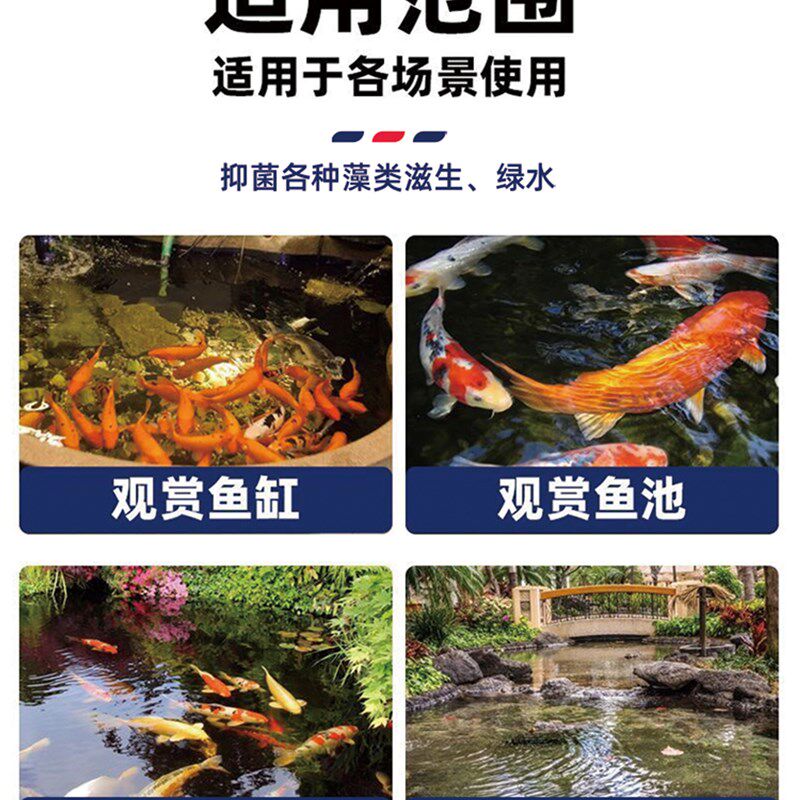 鱼池除藻去苔剂除绿水净化鱼缸去绿藻青苔清除剂水藻褐藻浮萍净%