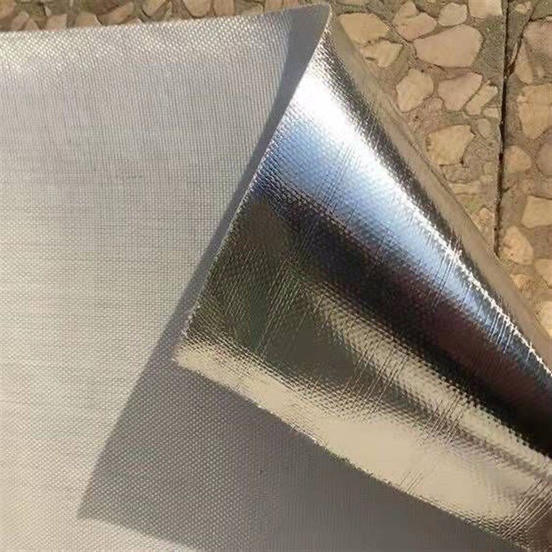 一米宽加厚不粘型铝箔布高密度阻燃防晒耐高温玻纤布胶带抗老化