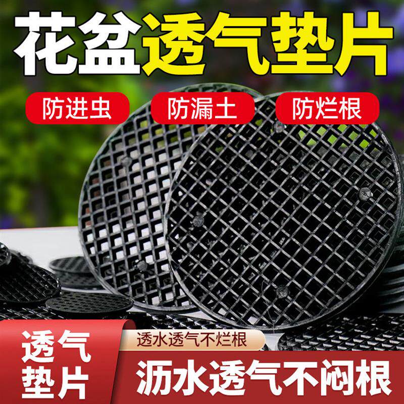 花盆底孔塑胶网垫兰花沥水罩多肉盆栽防漏土网垫片垫底网透气漏水