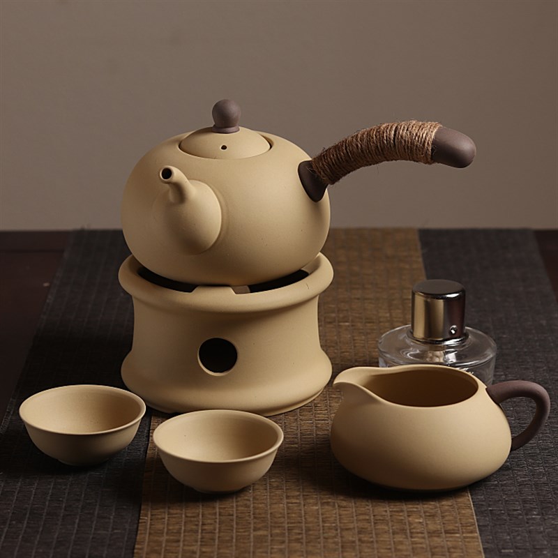 紫砂加热烧茶壶茶道煮茶器玻璃陶瓷茶炉茶壶蜡烛灯底座茶具酒精炉