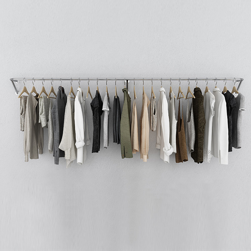 服装店展示架上墙正侧挂衣服架子壁挂式女装店衣架挂衣杆货架装修