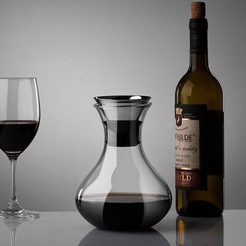 手工吹制醒酒器 高硼硅红酒瓶玻璃酒壶 耐热果汁壶大号美体壶透明