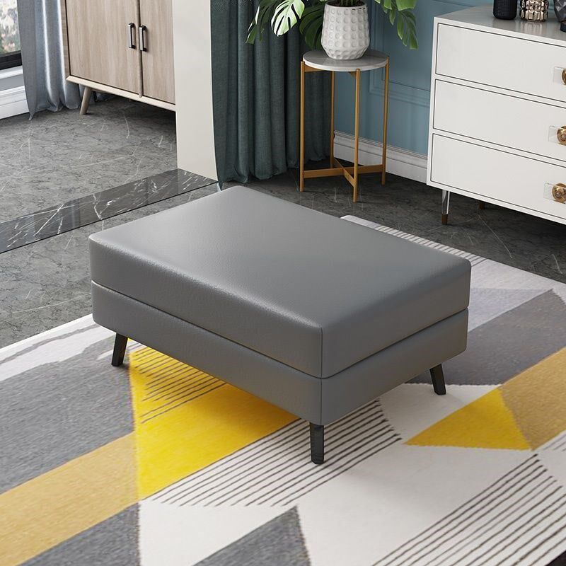 科技布轻奢沙发脚踏凳长方形塌客厅单个贵妃位边脚踩网红实木坐蹬