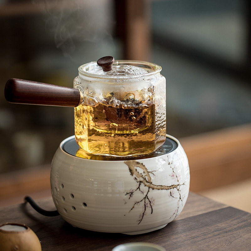 草木祠陶瓷电陶炉煮茶器小茶炉家用煮茶电磁炉烧水壶温茶器光波炉