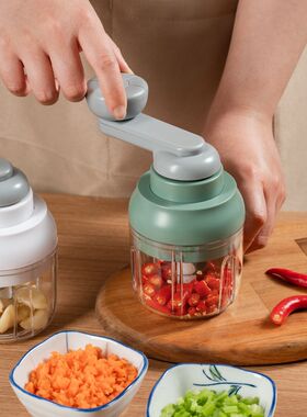 小型手工切蒜器手摇捣蒜器打蒜末蒜蓉辣椒佐料花生搅碎神器绞肉机