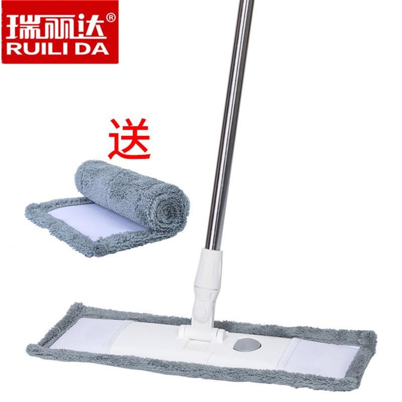 瑞丽达木地板拖把 折叠脚踏脱卸式平拖可拆洗清洁去污墩布地拖2布