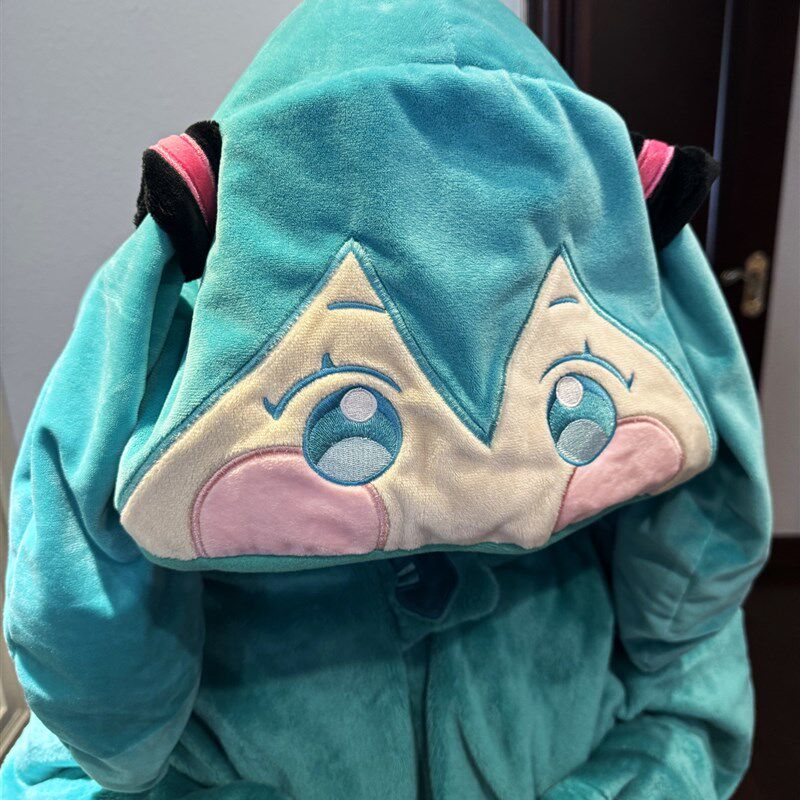 二次元初音带帽大号帽子旅行U枕颈枕仙女学生家居宅人宿舍午睡枕