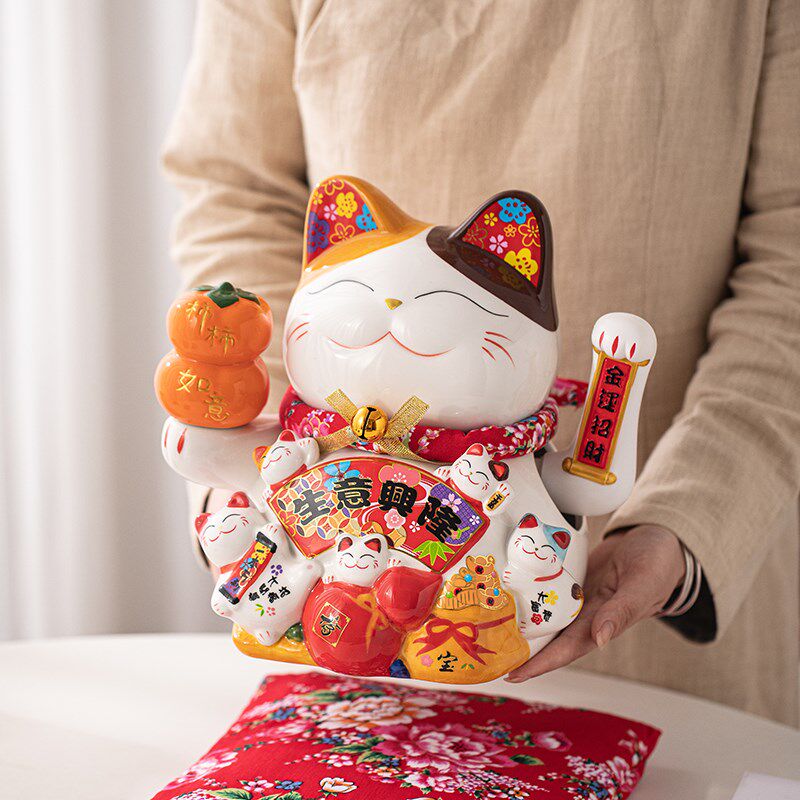 招财猫摆件开业电动自动摇手 店铺收银台发财猫招财摆件 朋友赠礼