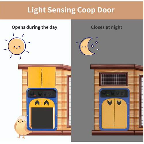 新款全自动光感鸡舍门Automatic  Chicken Coop Door鸡窝门