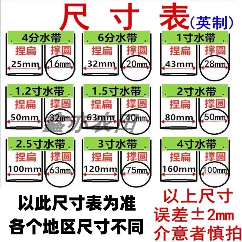 2寸特厚无孔主管输水带喷灌带微喷带灌溉农用2寸3寸PE软带水管