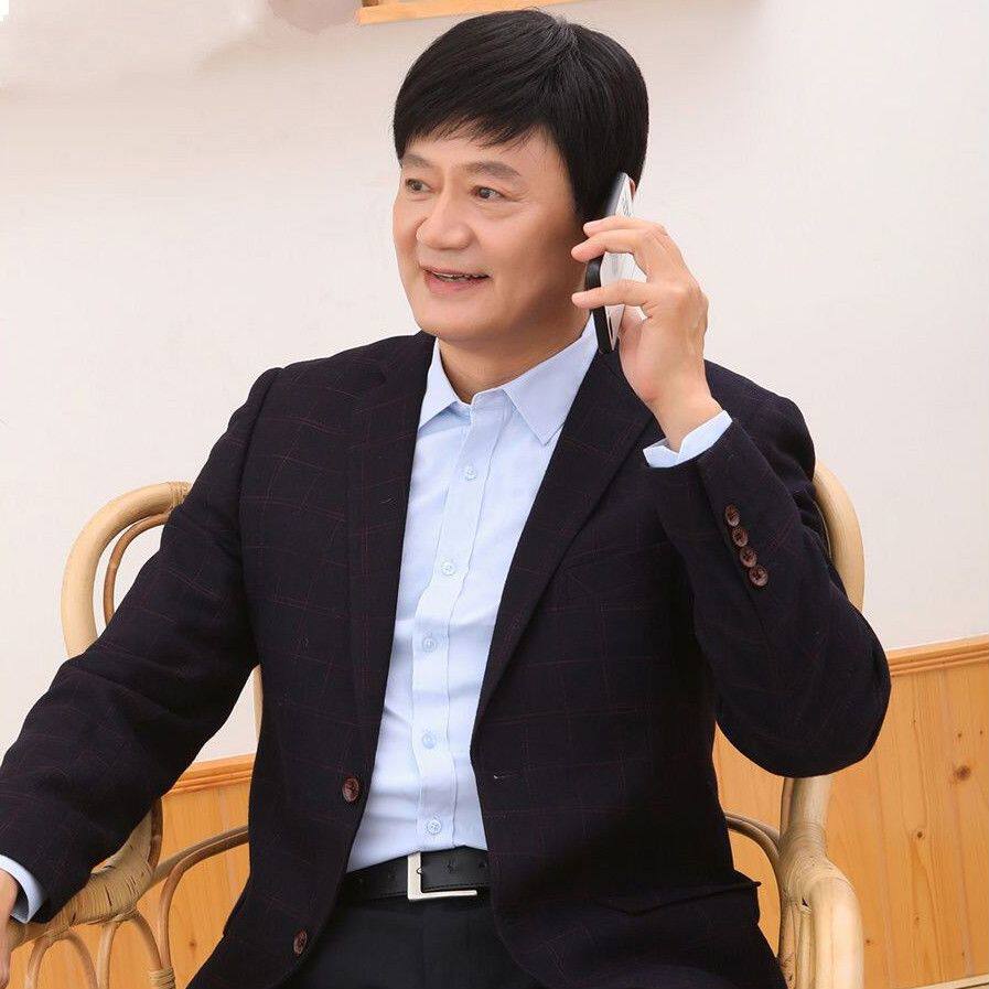 假发男士中老年真发光头发套爸爸假发帅气老人假发男式短发全头套