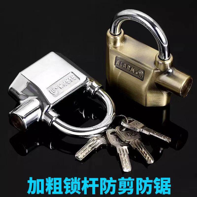 DF报警锁小挂锁自行车碟煞锁仓库门锁宿舍锁防水防锈U型防盗锁
