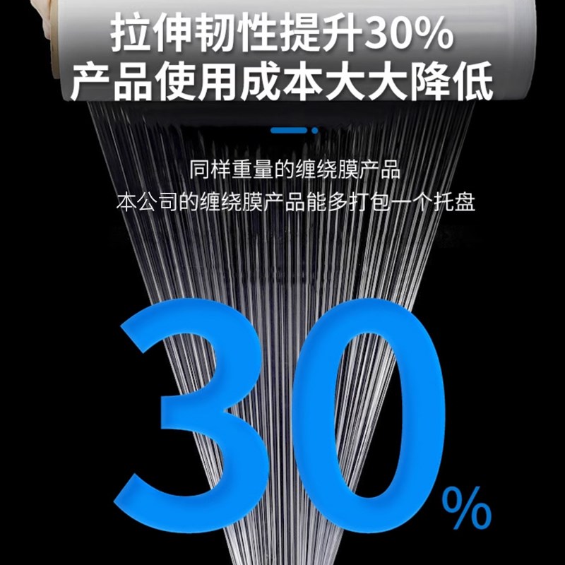 大卷机用缠绕膜宽50cm工业用pe拉伸膜打包膜包装膜大卷缠绕膜