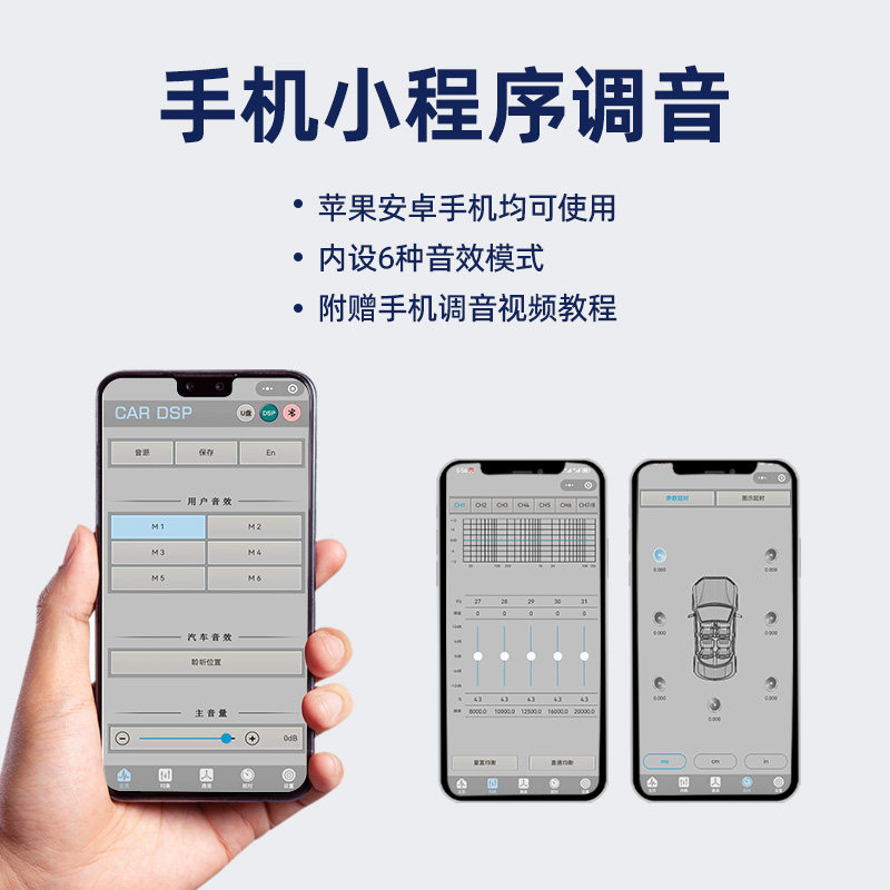 dsp音频处理器无损汽车功放31段EQ四进六出车载功放机音响改装