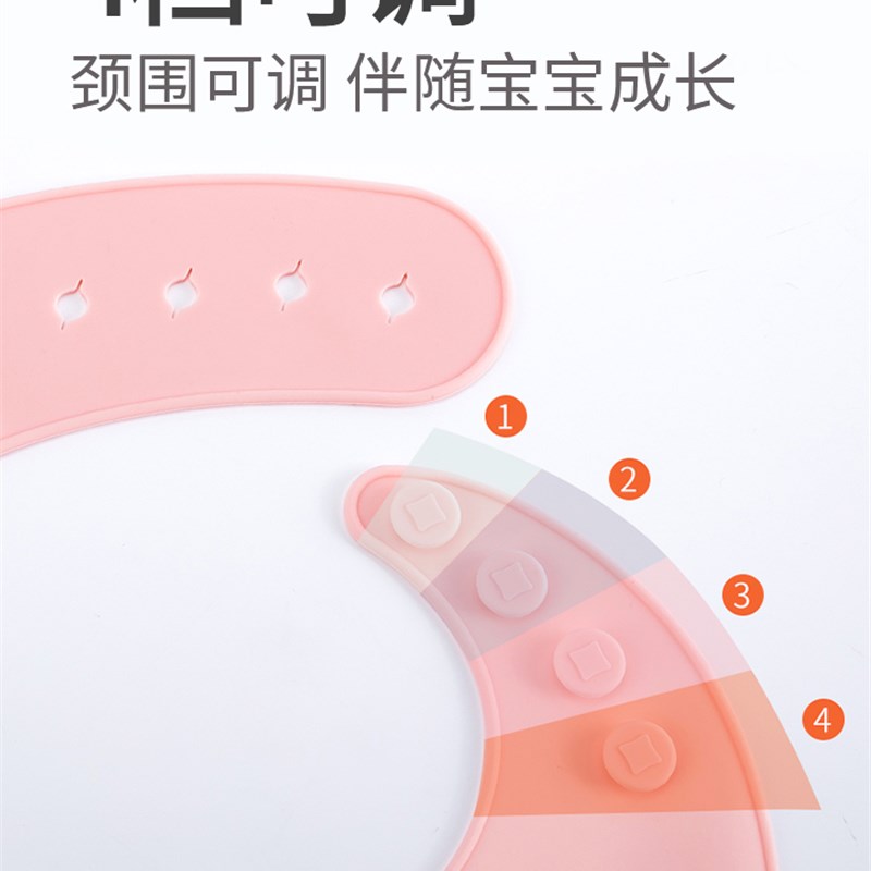 宝宝围兜防水硅胶儿童吃饭围嘴婴儿超软女辅食饭兜儿小孩的口水兜