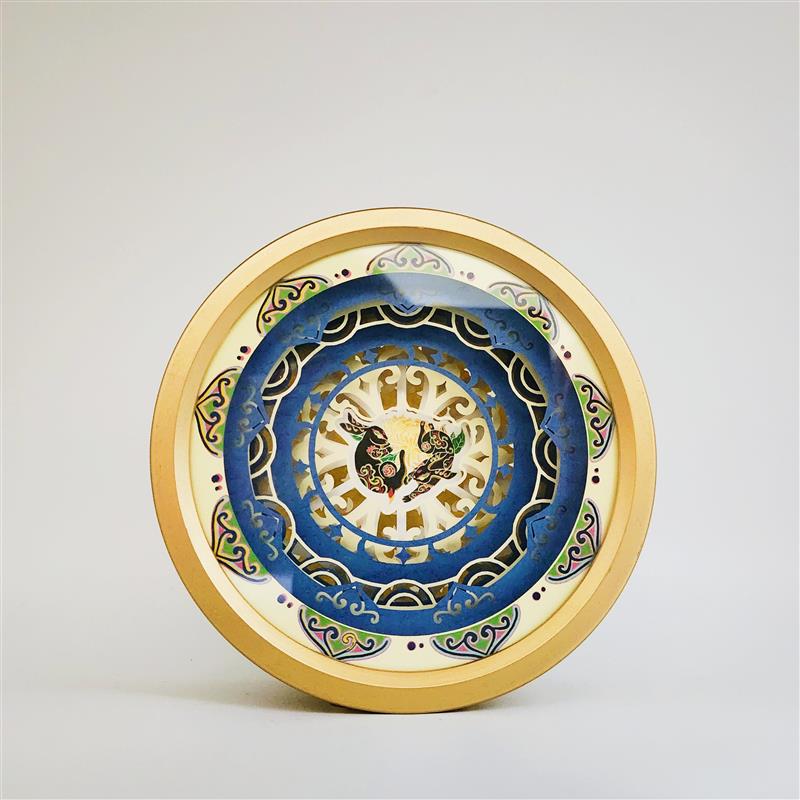 花团锦兔纸雕灯笼diy手工材料包2025中秋手提小夜灯企业定制礼品