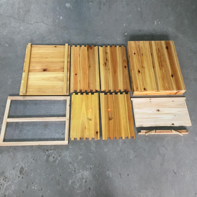 十框箱煮蜡中蜂蜂箱杉木蜂箱浸蜡标准蜂箱双面抛光养蜂工具用品