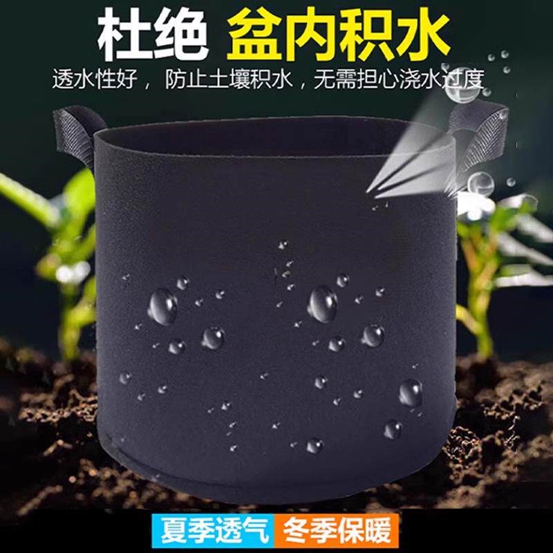 美植袋加厚无纺布种植袋黑色种树专用袋植树袋育苗袋出口加仑阳台