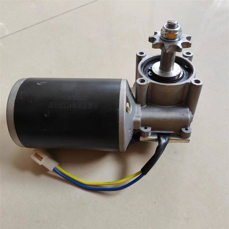 100W电机马达烤炉电机 直流永磁纯铜 电驱动12V/24V 金属减速齿轮