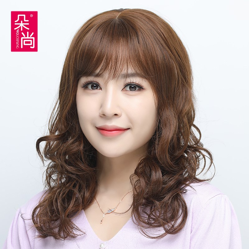 假发女长卷发大波浪全头套中老年女士妈妈款修脸减龄假发套中长款