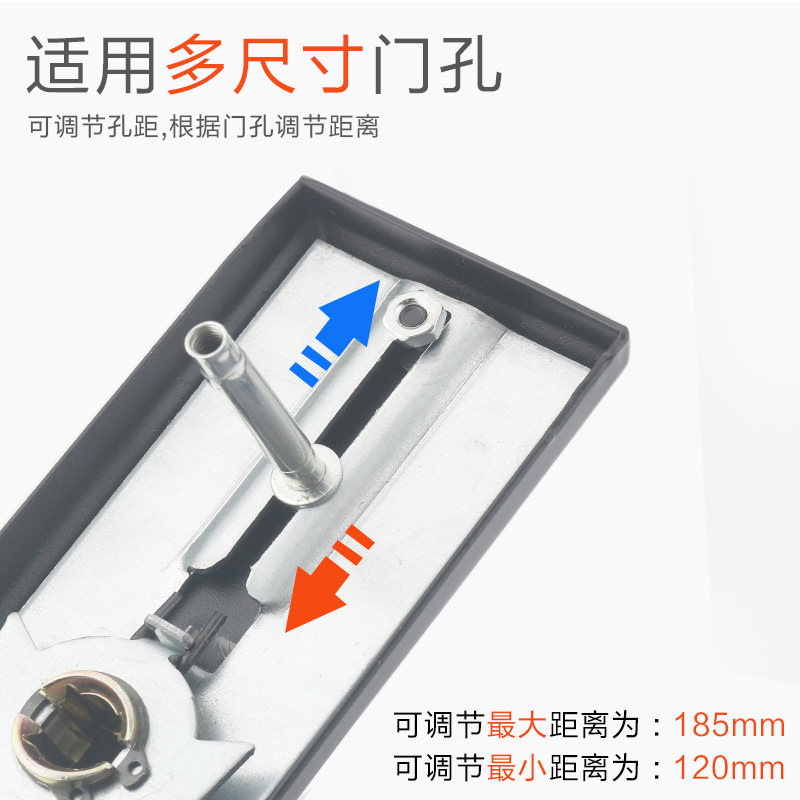 单舌黑色门锁卧室免改孔单锁舌室内门锁房间门换锁单舌木门通用型