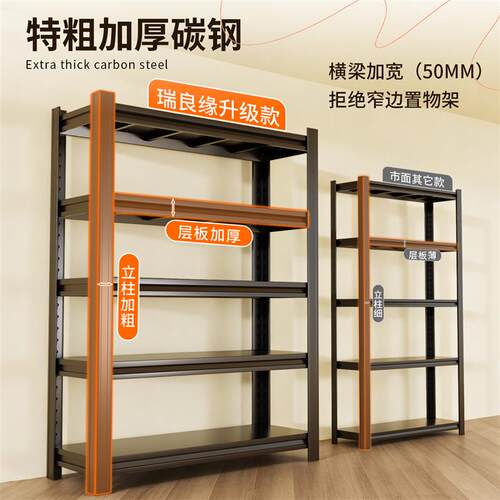 多层置物架家用货架阳台防尘帘收纳架客厅展示架杂物间储物架铁架