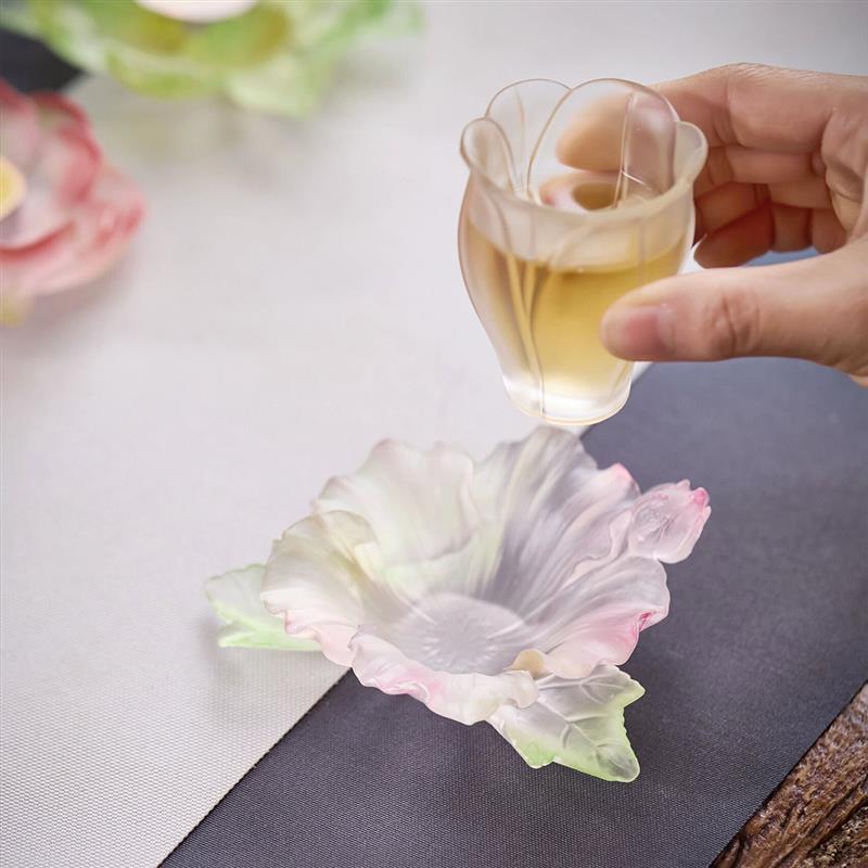 心缘堂琉璃杯托十二花神系列杯垫多功能茶席配件烛台茶道图片