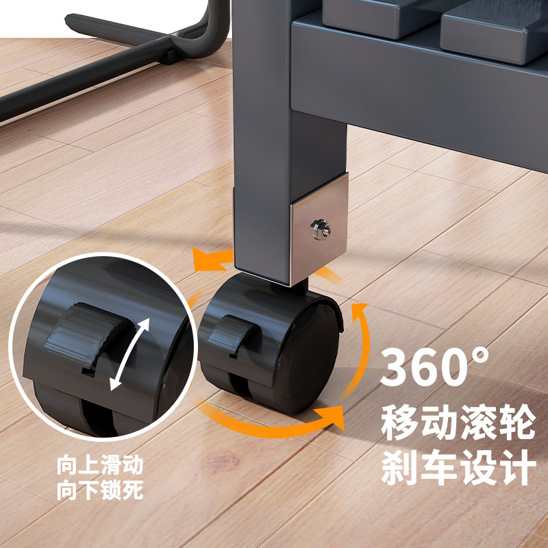可移动收纳置物架落地多层摆件展示架家用竹书架办公室整理储物架