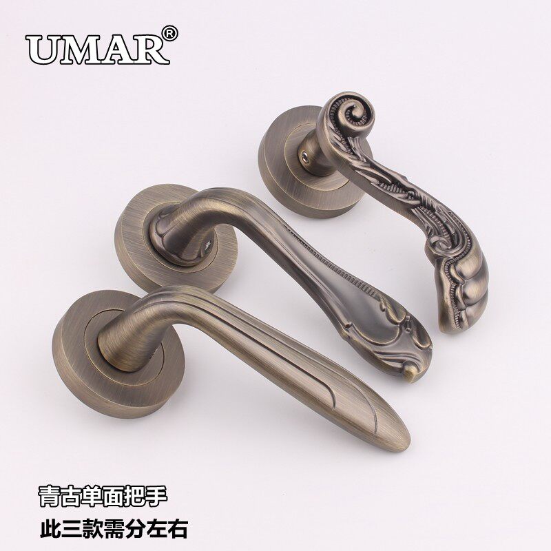 UMAR青古铜明装拉手隐形门把手欧式单面背景墙暗门简约木门拉手