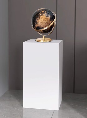 橱窗工艺品白色展示柜台圆形加高地台陈列架花瓶摆件方形垫高底座