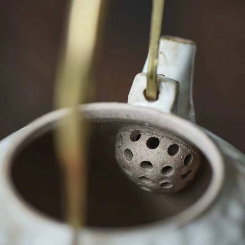 日式锤目纹粗陶提梁壶功夫茶具套装创意泡茶壶复古手作陶瓷单壶