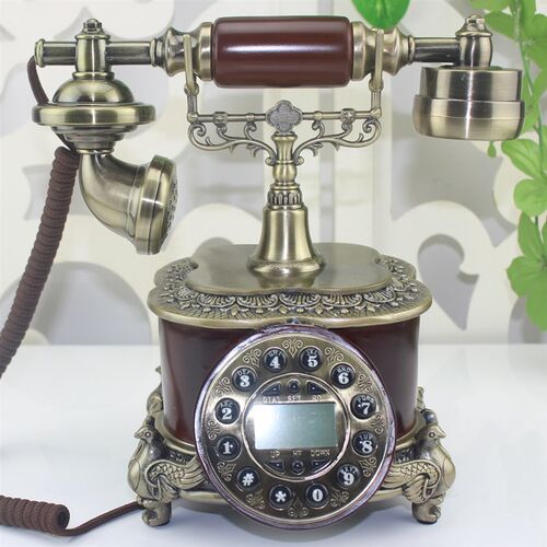 欧式电话机座机新款 古董电话机工艺 仿古电话机创意复古电话家用