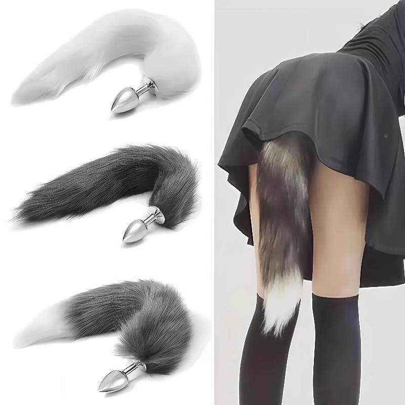 肛门情趣菊花女用肛塞狐狸尾巴sm后庭男女用品佩戴肛门惩罚性玩具