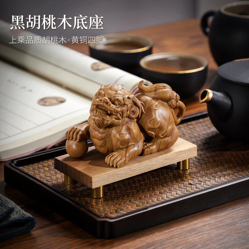 寿山石招财貔貅茶宠摆件可养精品高级感茶桌茶台茶盘装饰茶具配件