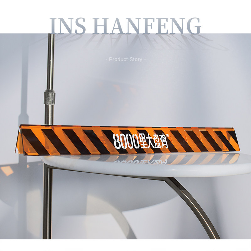 INS亚克力台卡三角双面广告台牌咖啡店菜单名称展示牌L型桌牌定制