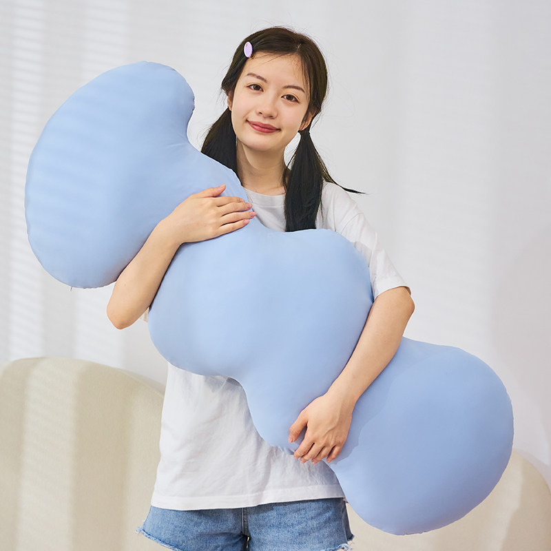 凉感长条抱枕女生睡觉靠枕云朵床上侧睡夹腿靠枕客厅沙发冰丝枕头