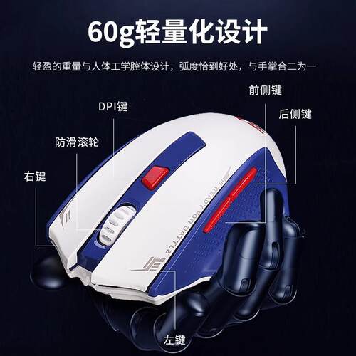 红龙G62无线有线蓝牙三模轻量化鼠标办公设计paw3395电竞游戏鼠标