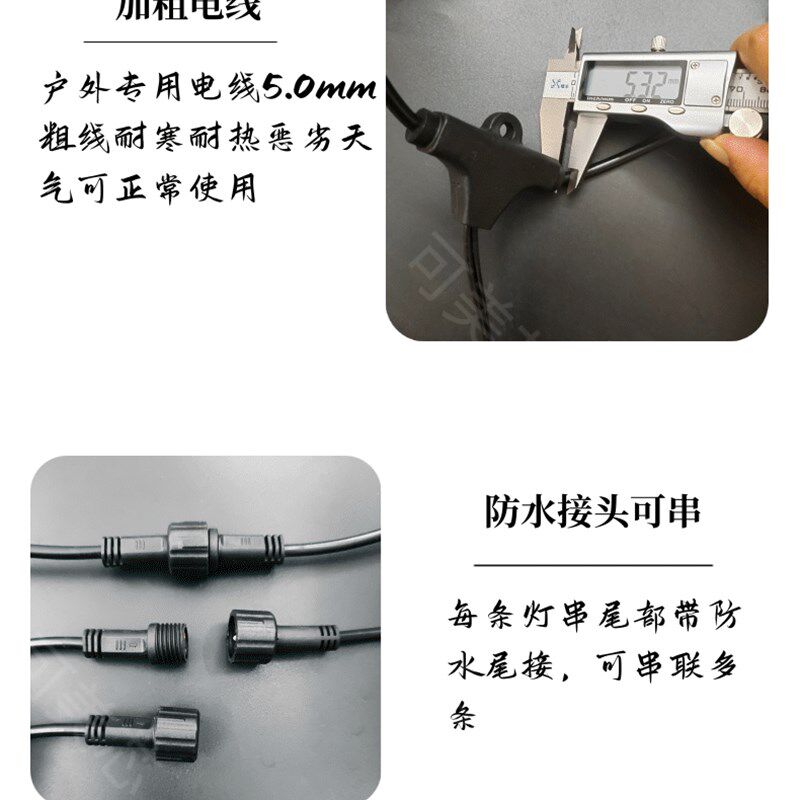 S14户外防水灯串暖黄光高亮大球泡灯串室外民宿串串灯复古氛围灯