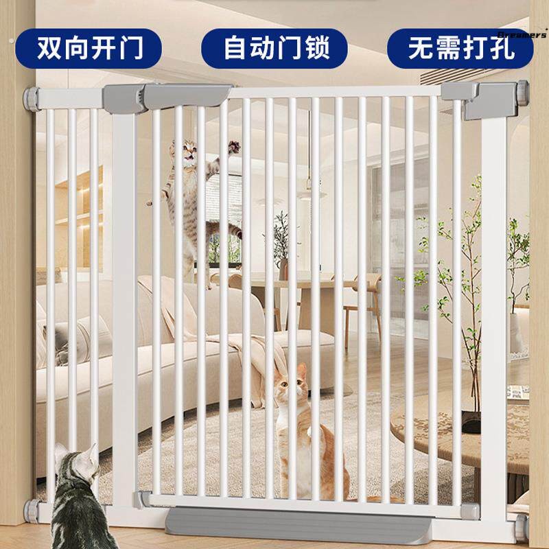 小猫围栏 防猫门栏 狗狗室内阳台隔断栅栏加密加高免打孔猫厂家