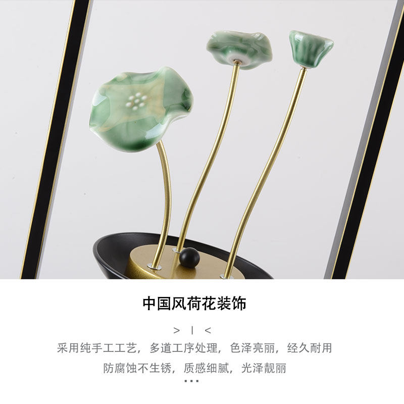 新中式台灯中国风仿古客厅沙发茶几立式灯简约创意卧室书房落地灯