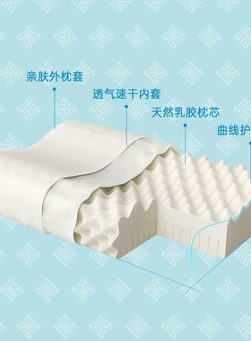 妮泰雅乳胶枕头泰国原装进口枕芯单人护颈椎枕助睡眠按摩橡胶保健