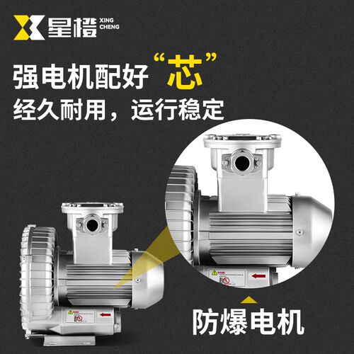 防爆高压风机电机漩涡气泵380v工业离心式BT4旋涡式粉尘CT4鼓风机