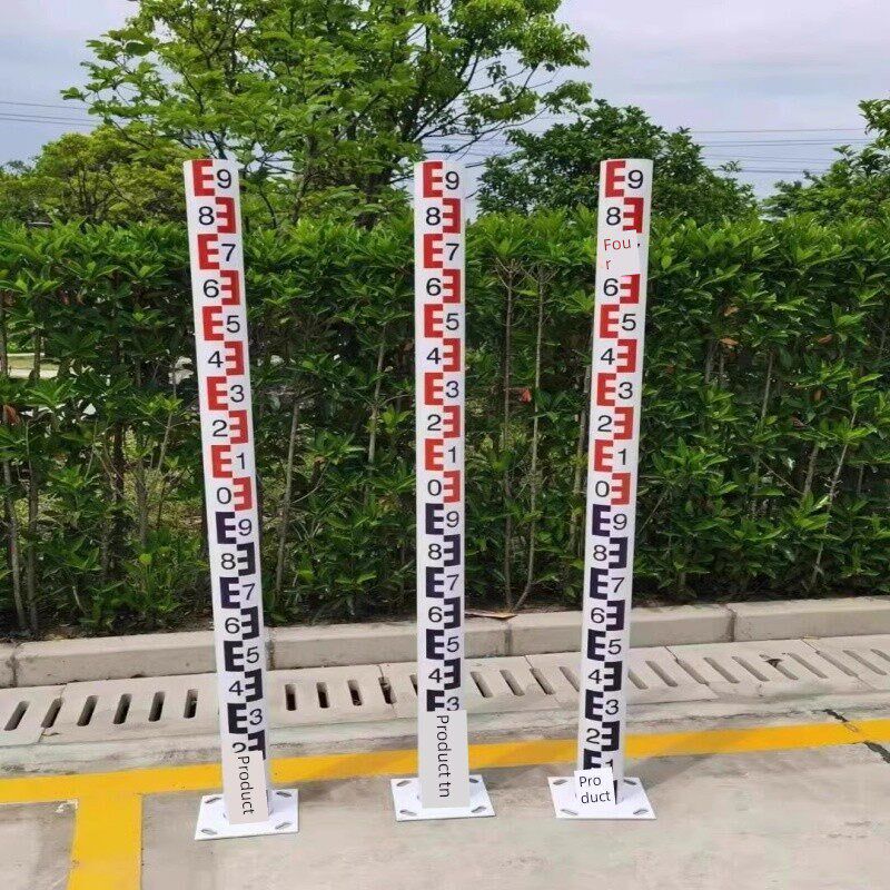 不锈钢水位桩水位尺圆柱水尺自定义水库柱水尺蚀刻油漆水库