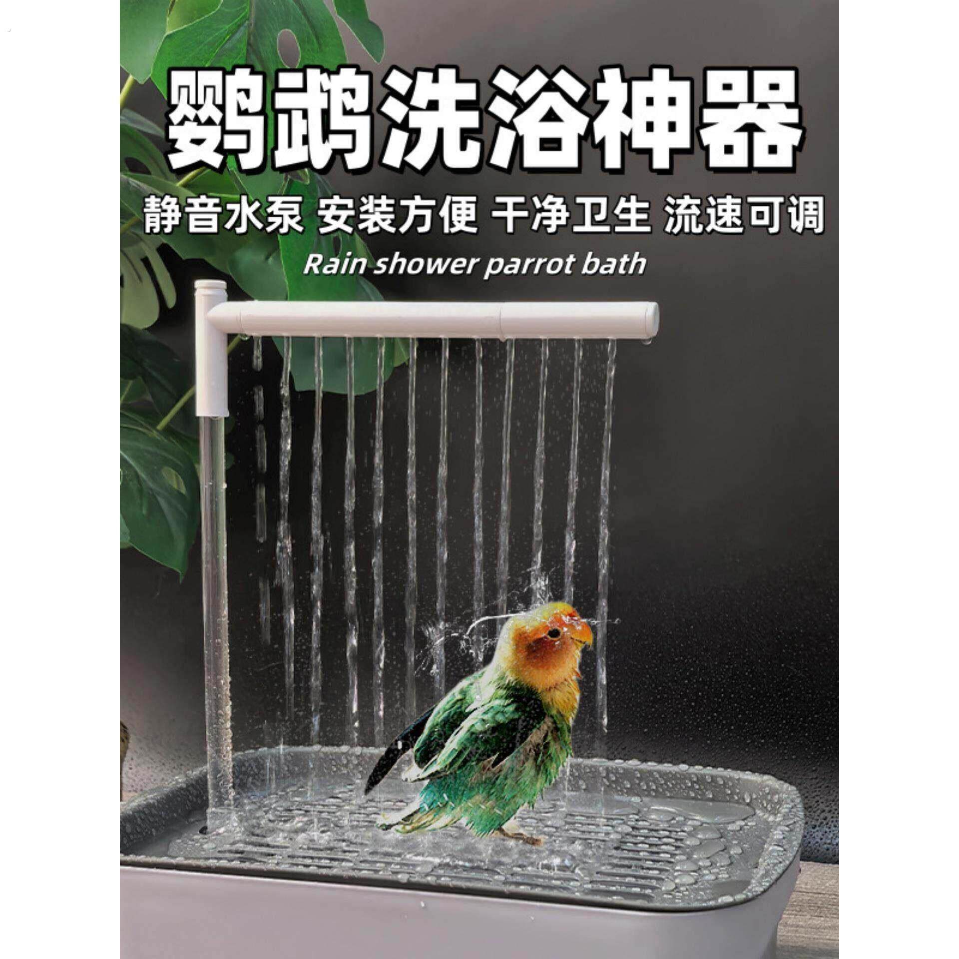 鹦鹉洗澡盆自动循环小鸟洗澡盆鹦鹉洗澡神器电动虎皮牡丹鸟用澡盆