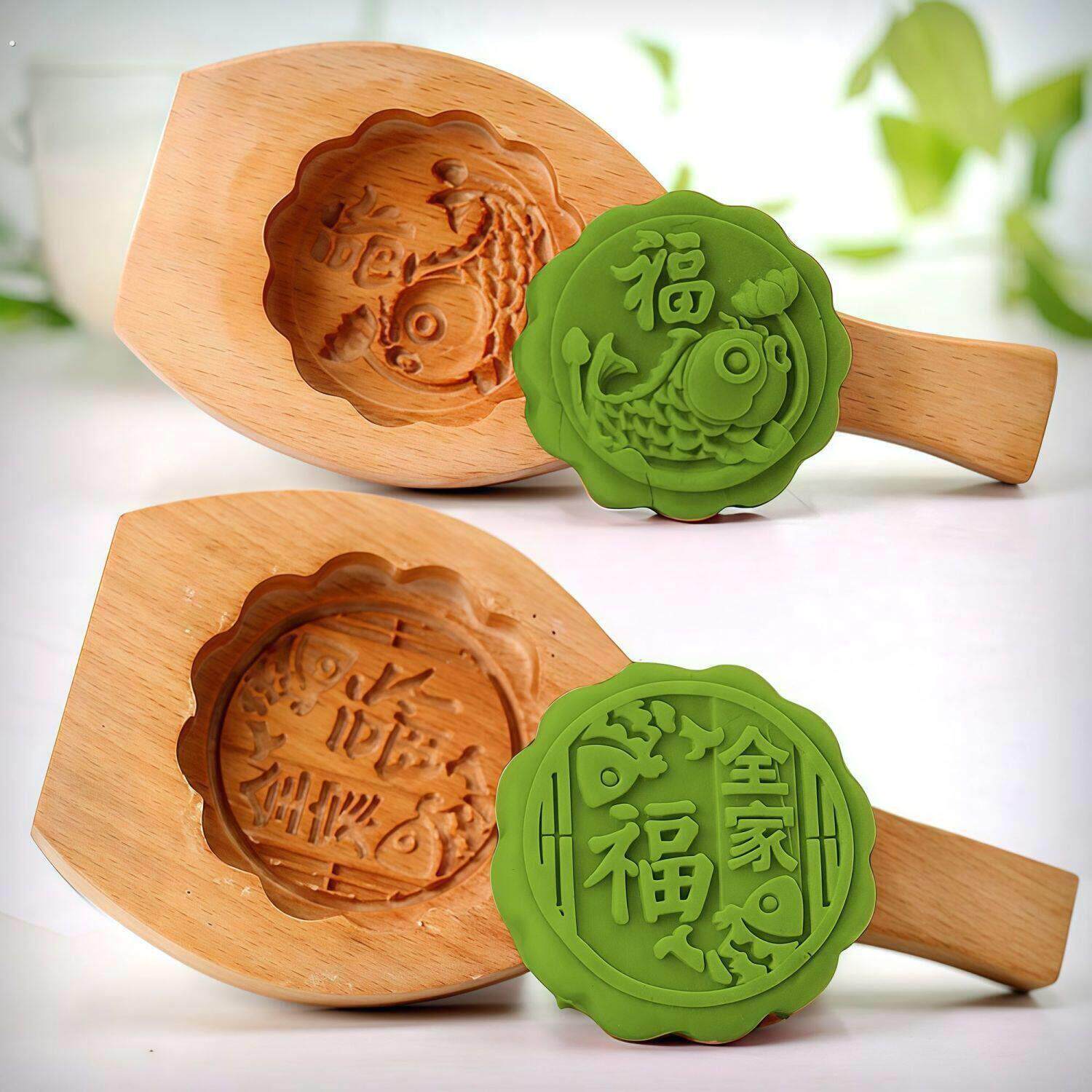 清明果糯米糍粑粑米果模青团艾叶饼印板喜饼模具粿子糕点木质工具