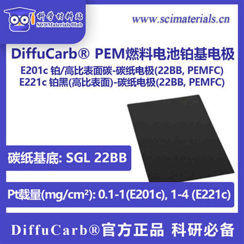 DiffuCarb E201c E221c 田中铂碳 铂黑-碳纸电极 PEM 燃料电池